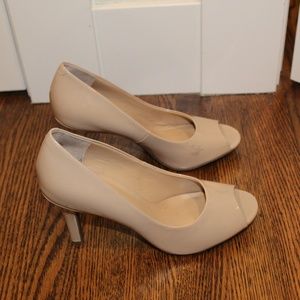 Nude Open Toe 3 Inch Heals